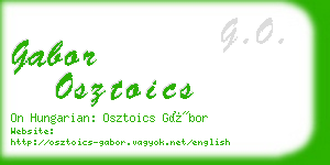 gabor osztoics business card